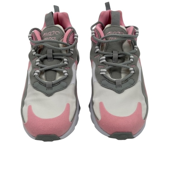 Nike Air Max 270 React GS White Pink Sneakers Size 6 Youth - Picture 1 of 7